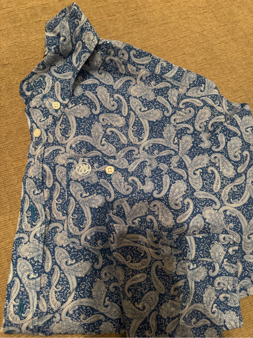 Boy’s Blue Wrangler Button-Up Shirt